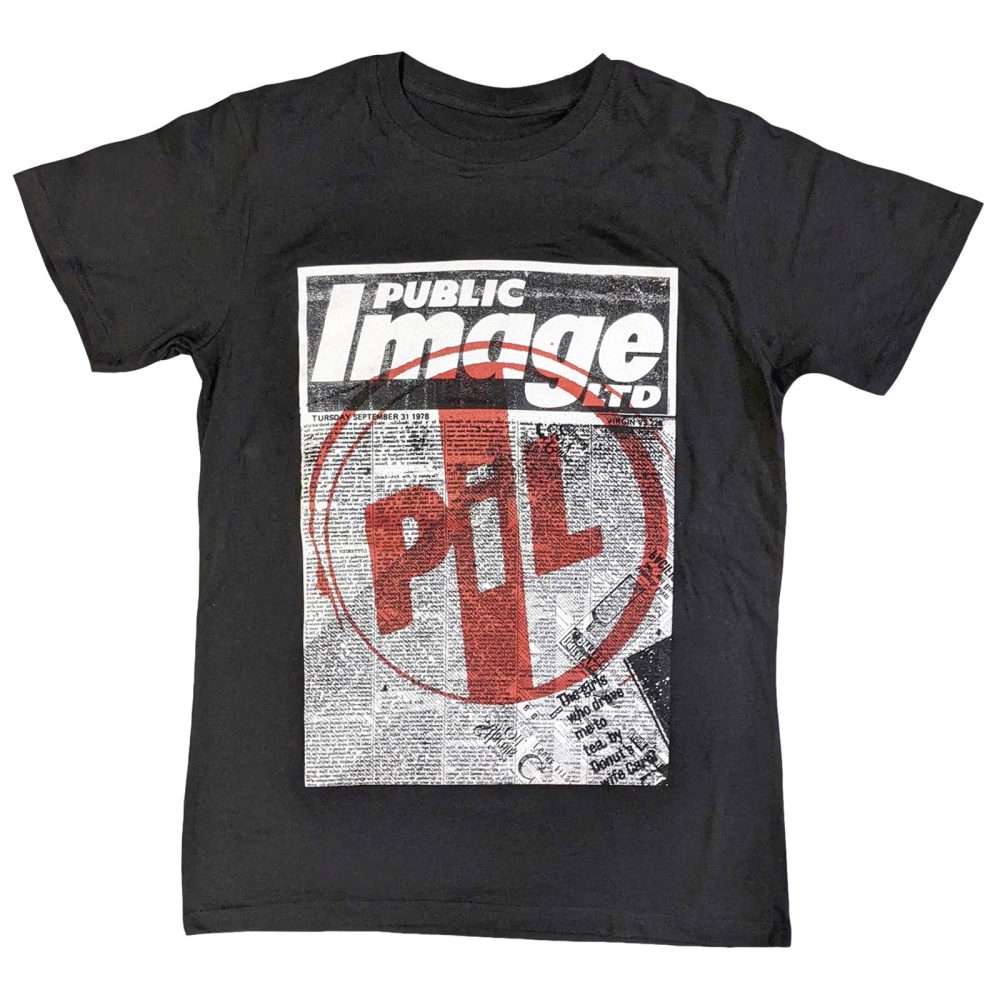 PIL Public Image Ltd - Poster Heren Tshirt - Zwart